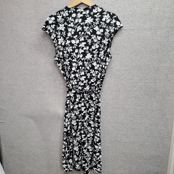 LARK & RO WRAP DRESS WITH FLORAL PRINT, SIZE L - Picture 2 of 7